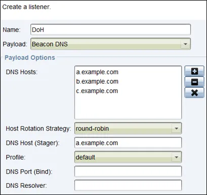 Configuring a DNS Listener